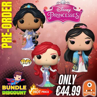 FUNKO POP! Super Discount Bundle of 3 DISNEY PRINCESS GRAND ENTRANCES Pre-Order