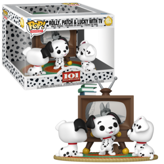 Funko POP! Moments 101 DALMATIANS 1664 - Rolly, Patch &amp; Lucky with TV
