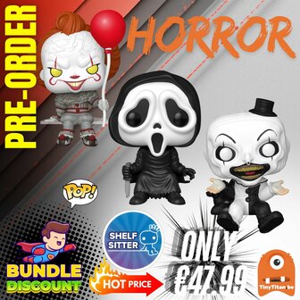 FUNKO POP! Super Discount Bundle of 3 Shelf Sitter HORROR Pre-Order