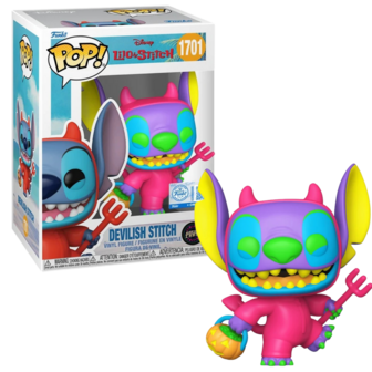 Funko POP! Lilo &amp; Stitch 1701 Stitch as Devil GITD CHASE EXCLUSIVE