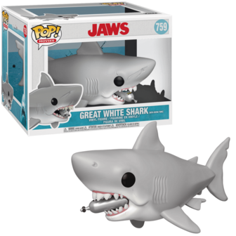 Funko POP! SUPER JAWS 759 Jaws with Diving Tank Back Order