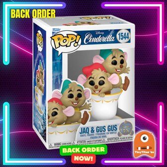 Funko POP! CINDERELLA 75TH ANNIVERSARY 1544 Jaq and Gus Gus Back Order