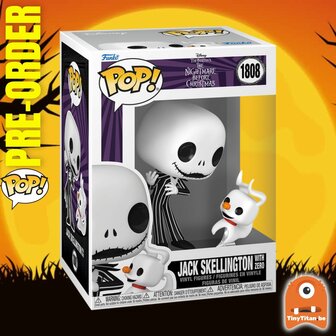 Funko POP! NIGHTMARE BEFORE CHRISTMAS 1808 Jack &amp; Zero Pre-Order