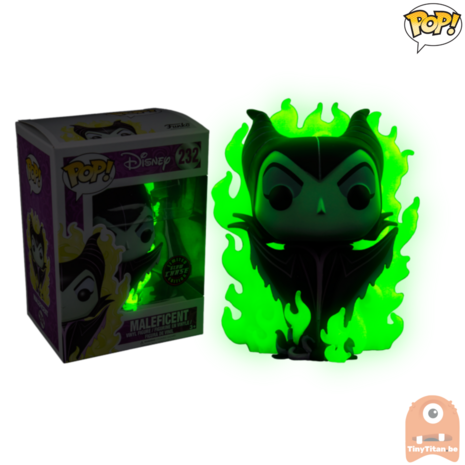 POP! Disney Maleficent Green Flames  GITD Chase #232 Exclusive
