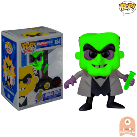 POP! Animation Simon Bar Sinister GITD #884 UnderDog Exclusive