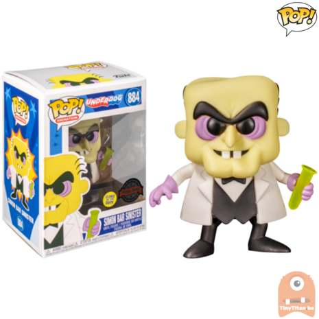 POP! Animation Simon Bar Sinister GITD #884 UnderDog Exclusive