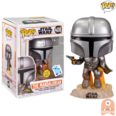 POP! Star Wars Mandalorian Flying GITD 