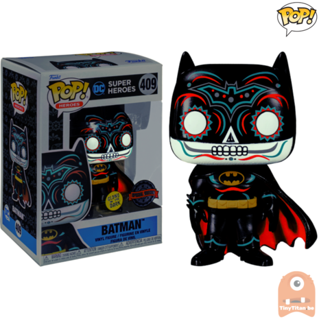 POP! Heroes Batman GITD 409 Dia De Los Muertos DC Exclusive 