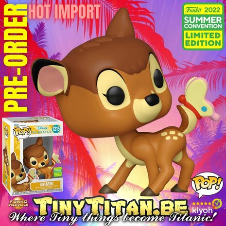 Funko POP! Disney Bambi w/ Butterfly SDCC 2022 Exclusive LE - Pre-order