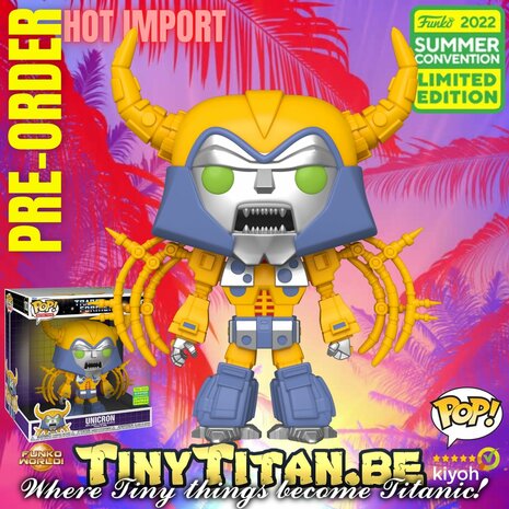 Funko POP! Retro Toys Unicorn 10 INCH - TransFormers SDCC 2022 Exclusive LE - Pre-order 