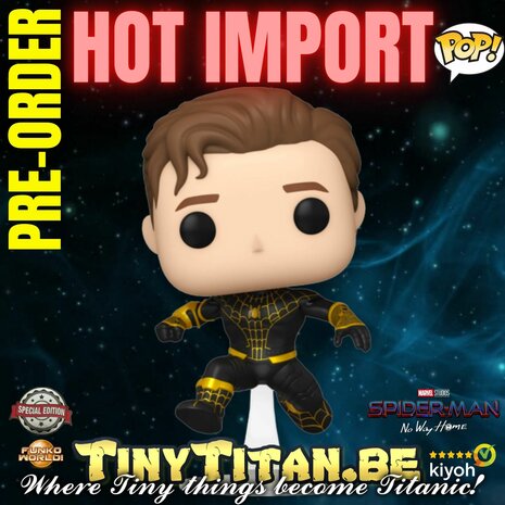 Funko POP Marvel Spider-Man Black Suit - No Way Home Exclusive Pre-order