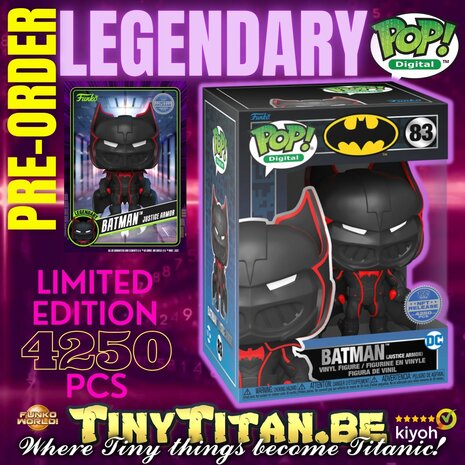 Digital POP! Batman Justice Armor Legendary 83 DC Exclusive Pre-order