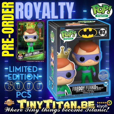 Digital POP! Freddy Funko as The Riddler 87 Royalty DC Exclusive Pre-order