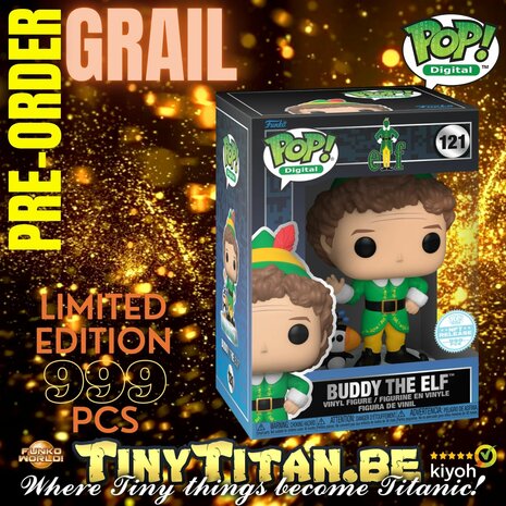 Digital POP! Buddy the Elf w/ Artic Puffin Grail Elf Exclusive Pre-order