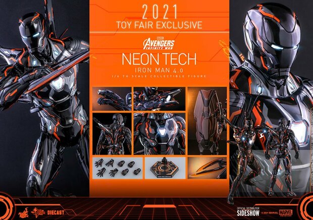 Hot Toys iron Man Neon Tech 4.0 2021 Toy Fair Exclusive 32CM