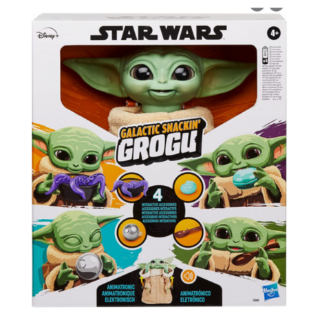 Star Wars The Mandalorian - Galactic Snackin’ Grogu (The Child) 9 INCH Animatronic Figure