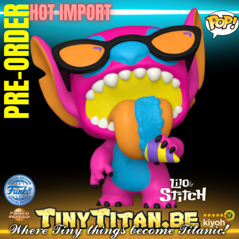 Funko POP! Summer Stitch BlackLight 1414 Disney Lilo & Stitch Exclusive Pre-order