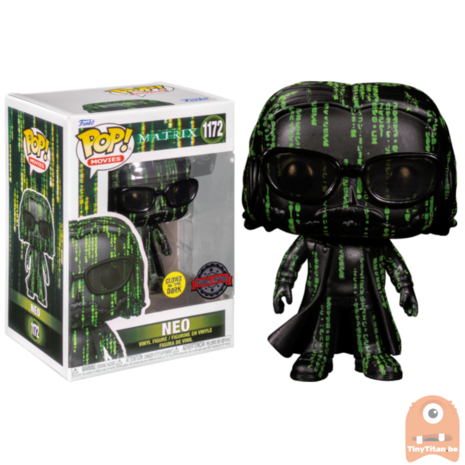 Funko POP! Movies Neo Coded GITD 1172 The Matrix 4 Exclusive