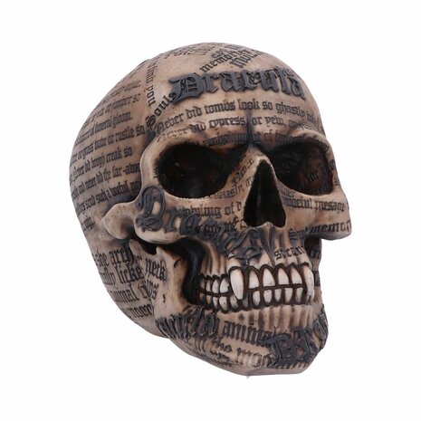 Nemesis Now - Dracula's Tale Vampire Novel Quote Skull 18.5cm