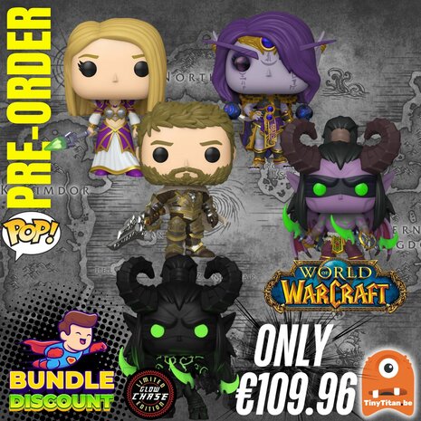 FUNKO POP! Super Discount Bundle of 4 + CHASE WORLD OF WARCRAFT: THE WAR WITHIN Pre-Order