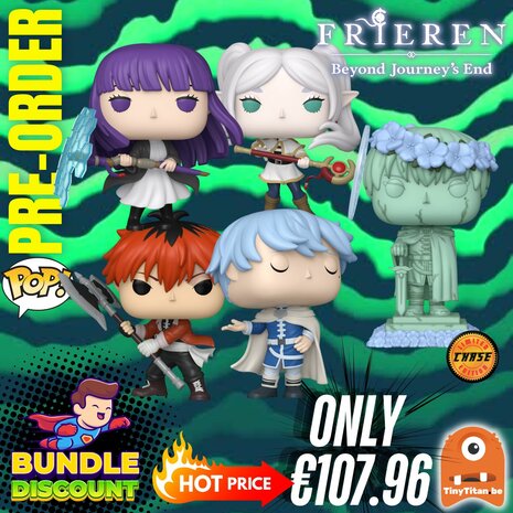 FUNKO POP! Super Discount Bundle of 4 + CHASE Frieren: Beyond Journey's End Pre-Order