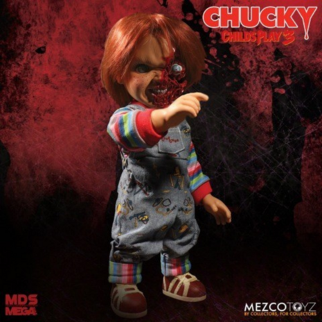 Mezco - CHUCKY - Child's Play 3 - Talking Figure Pizza Face Chucky - 38cm