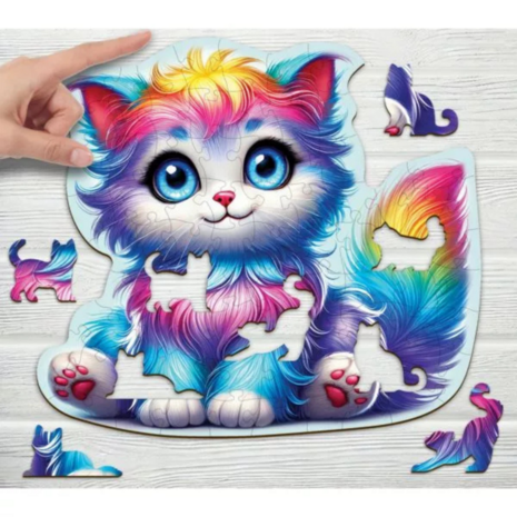 Fantasy Kitty 75 Wooden Puzzle