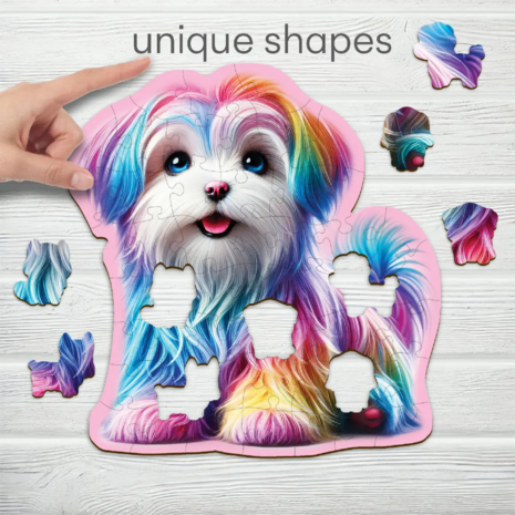 Happy Puppy 50 Wooden Puzzle