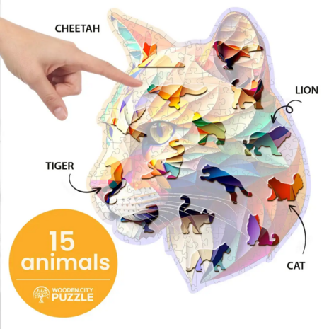 Gaudy Cougar 150 Wooden Puzzle