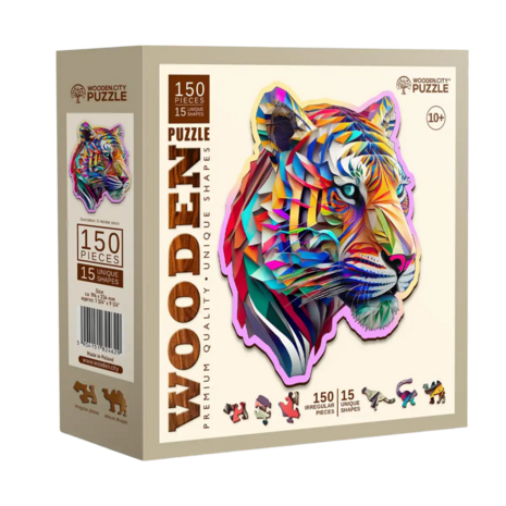 Colorful Tiger 150 Wooden Puzzle
