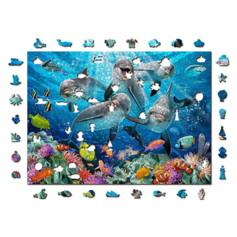 Happy Dolphins 1000 Wooden Puzzle