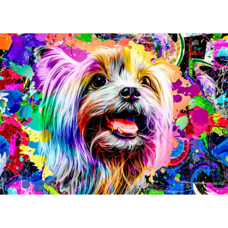 Pop Art Yorkshire terrier 500 Wooden Puzzle