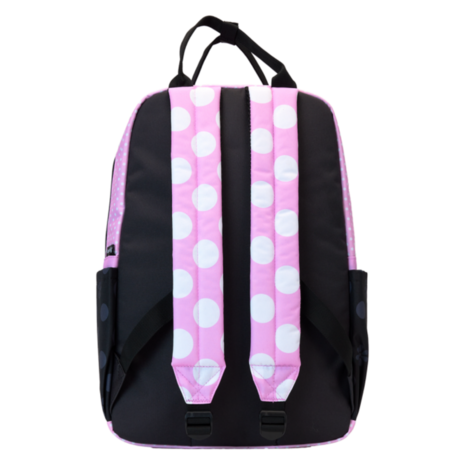 LOUNGEFLY Minnie Mouse Floral Rock The Dots Nylon Full-Size BackPack