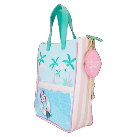 LOUNGEFLY Minnie Mouse Vacation Style Tote Bag With Coin Purse