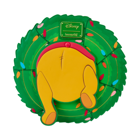 LOUNGEFLY Winnie the Pooh - Pooh Stuck in Wreath Glow in the Dark 9" Faux Leather Crossbody Bag