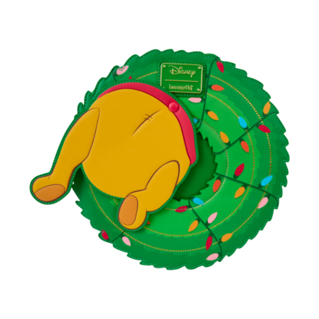 LOUNGEFLY Winnie the Pooh - Pooh Stuck in Wreath Glow in the Dark 9" Faux Leather Crossbody Bag