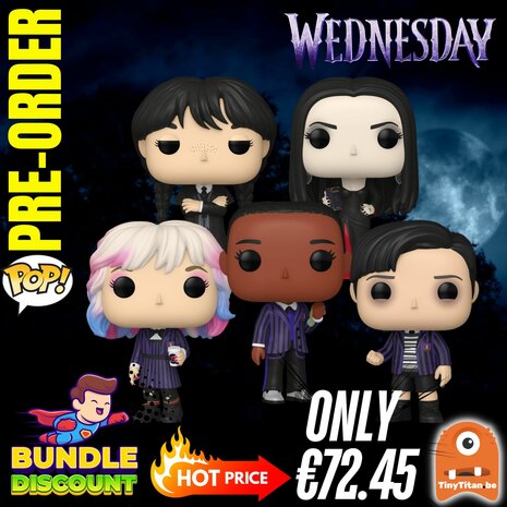 FUNKO POP! SUPER DISCOUNT BUNDLE OF 5 WEDNESDAY Pre-Order