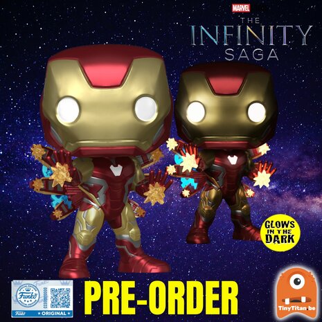 FUNKO POP! Plus Iron Man with Beams GITD 1555 INFINITY SAGA Exclusive Pre-Order