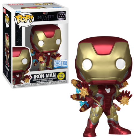 FUNKO POP! Plus Iron Man with Beams GITD 1555 INFINITY SAGA Exclusive Pre-Order