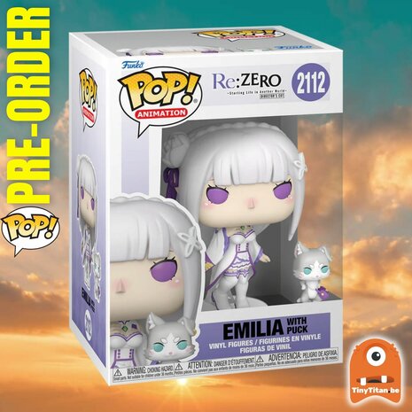 Funko POP! EMILIA WITH PUCK 2112 RE ZERO Pre-Order