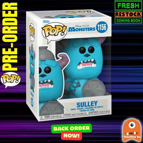 Funko POP! SULLY W/LID 1156 MONSTERS INC 20TH Pixar Back Order