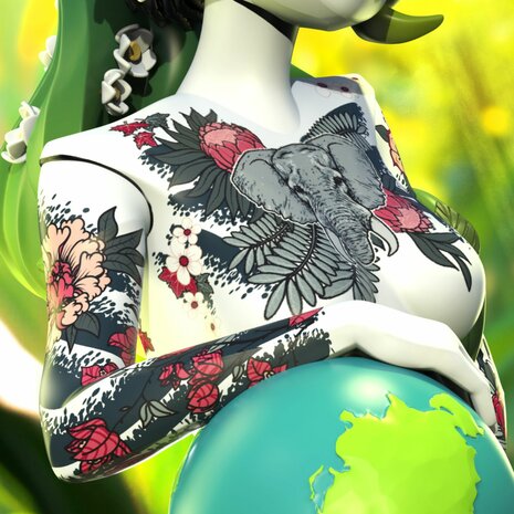 MIGHTY JAXX - Inked Stories: Gaia (Colorized Edition) ft JPK  22CM