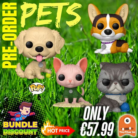 FUNKO POP! Super Discount Bundle of 4 PETS Pre-Order