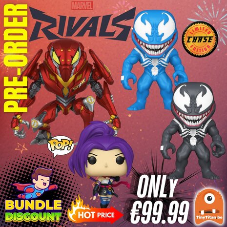 FUNKO POP! Super Discount Bundle of 3 + CHASE MARVEL RIVALS Pre-Order