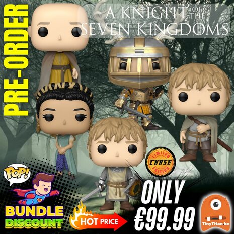 FUNKO POP! Super Discount Bundle of 4 + CHASE A KNIGHT OF THE SEVEN KINGDOMS Pre-Order