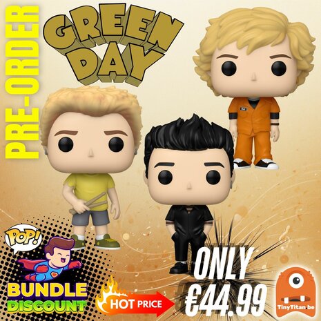 FUNKO POP! Super Discount Bundle of 3 GREEN DAY (Basket Case) Pre-Order