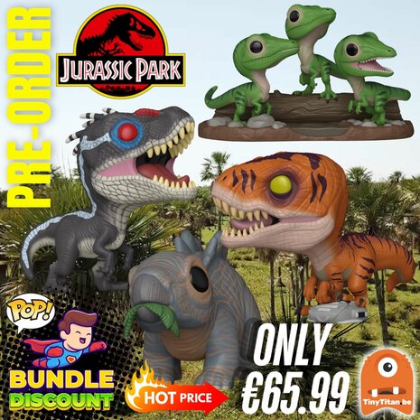 FUNKO POP! Super Discount Bundle of 4 JURASSIC PARK Pre-Order