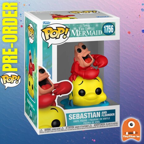 Funko POP! THE LITTLE MERMAID 1756 Sebastian & Flounder Pre-Order