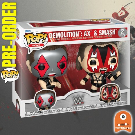 Funko POP! WWE 2- Pack Demolition Ax & Smash Pre-Order