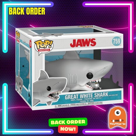 Funko POP! SUPER JAWS 759 Jaws with Diving Tank Back Order